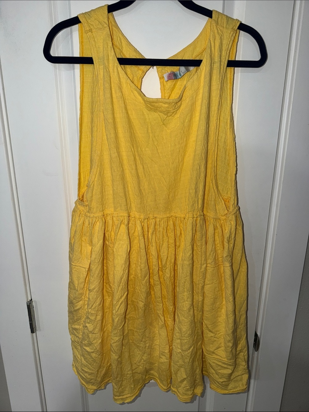 FP Beach Yellow Sleeveless Cotton Dress